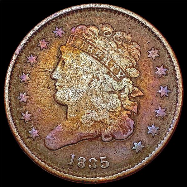 1835 Classic Head Half Cent LIGHTLY CIRCULATED