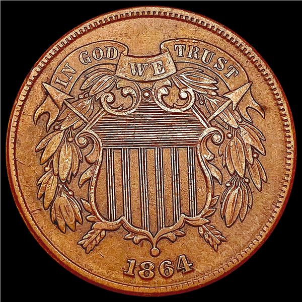 1864 Two Cent Piece CLOSELY UNCIRCULATED