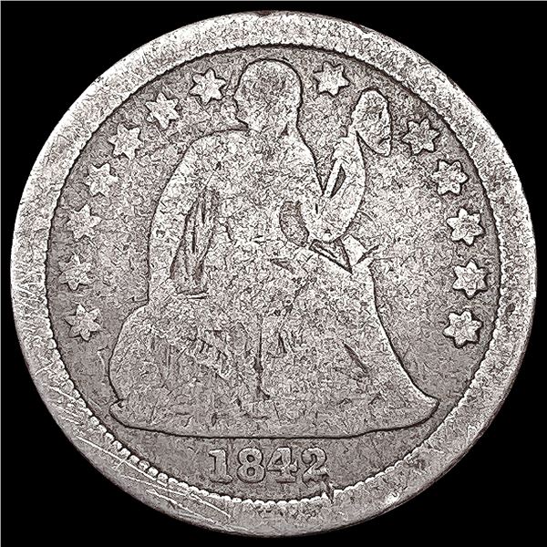 1842-O Seated Liberty Dime NICELY CIRCULATED