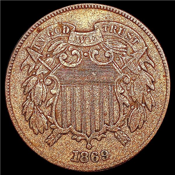 1869 Two Cent Piece LIGHTLY CIRCULATED
