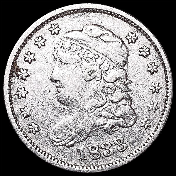 1833 Capped Bust Half Dime NEARLY UNCIRCULATED