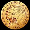 Image 1 : 1913 $2.50 Gold Quarter Eagle NICELY CIRCULATED