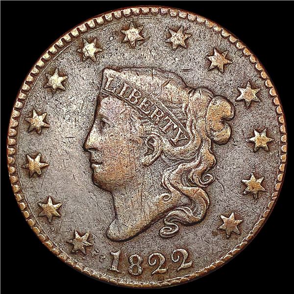 1822 Coronet Head Large Cent LIGHTLY CIRCULATED