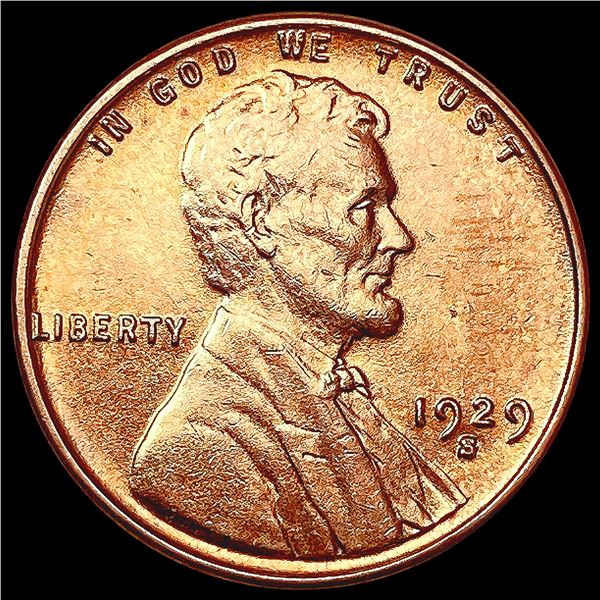 1929-S RED Wheat Cent GEM BU