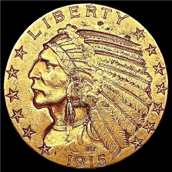 1915-S $5 Gold Half Eagle CLOSELY UNCIRCULATED