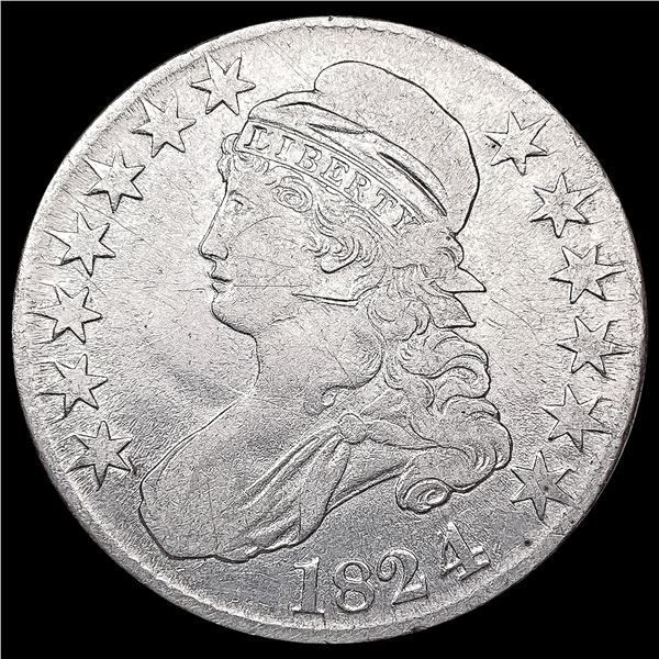 1824 Capped Bust Half Dollar NICELY CIRCULATED