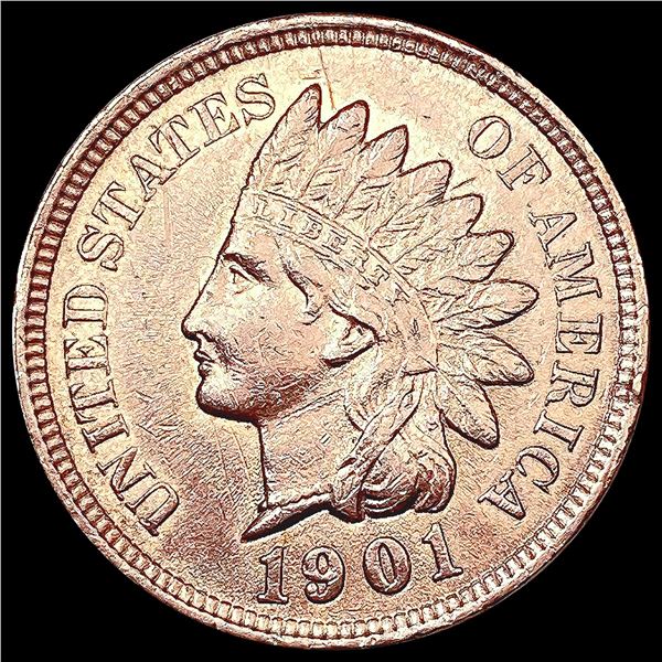 1901 RED Indian Head Cent CHOICE BU