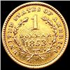 Image 2 : 1853 Rare Gold Dollar CLOSELY UNCIRCULATED