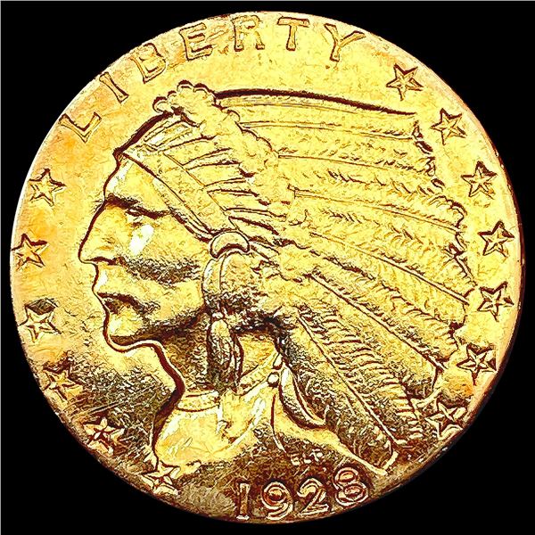 1928 $2.50 Gold Quarter Eagle NEARLY UNCIRCULATED