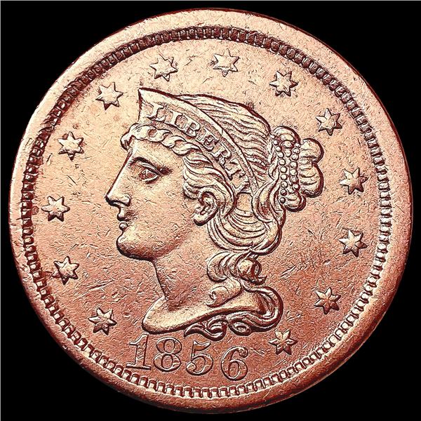 1856 RED Braided Hair Large Cent CHOICE AU