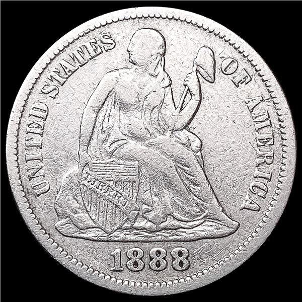 1888 Seated Liberty Dime NEARLY UNCIRCULATED
