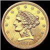 Image 1 : 1861 $2.50 Gold Quarter Eagle UNCIRCULATED