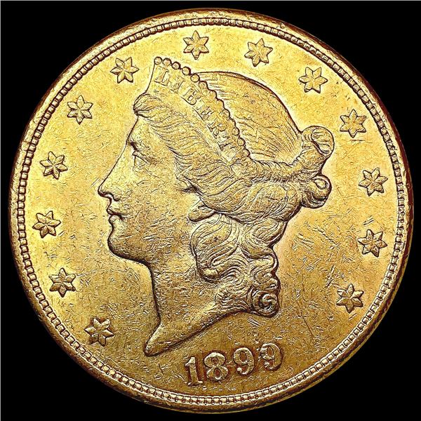 1899-S $20 Gold Double Eagle NEARLY UNCIRCULATED