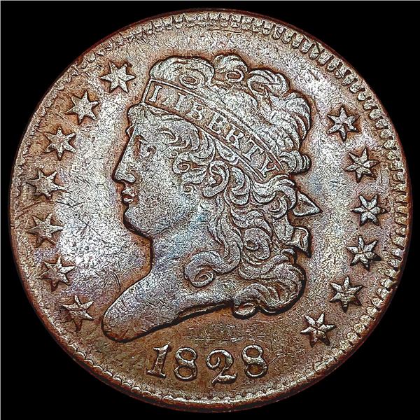 1828 13 Stars Classic Head Half Cent CLOSELY UNCIR