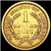Image 2 : 1851 Rare Gold Dollar LIGHTLY CIRCULATED