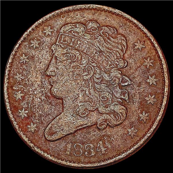 1834 Classic Head Half Cent LIGHTLY CIRCULATED