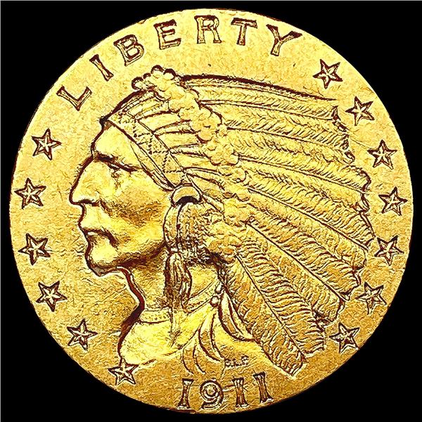 1911 $2.50 Gold Quarter Eagle CLOSELY UNCIRCULATED