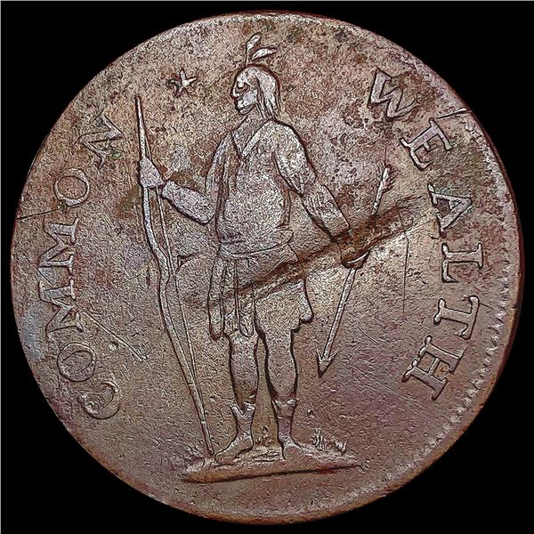 1787 Massachusetts Colonial Coin NICELY CIRCULATED