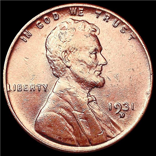 1931-D RED Wheat Cent CHOICE BU