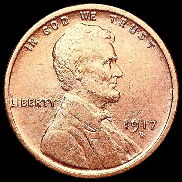 1917-D RED Wheat Cent CHOICE BU