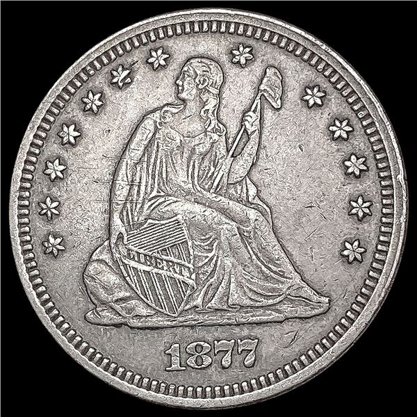 1877 Seated Liberty Quarter NEARLY UNCIRCULATED