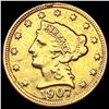 Image 1 : 1907 $2.50 Gold Quarter Eagle NEARLY UNCIRCULATED