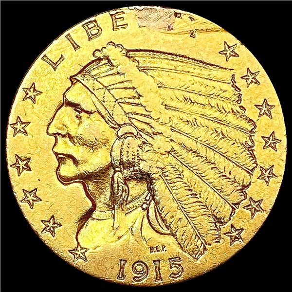 1915 $2.50 Gold Quarter Eagle CLOSELY UNCIRCULATED
