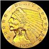 Image 1 : 1908 $2.50 Gold Quarter Eagle LIGHTLY CIRCULATED