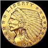 Image 1 : 1913 $2.50 Gold Quarter Eagle CLOSELY UNCIRCULATED