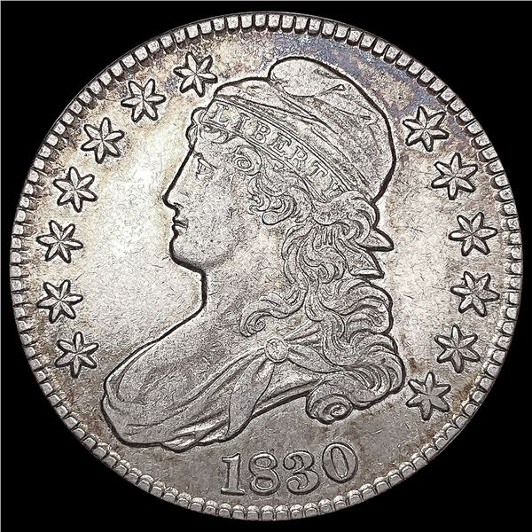 1830 Sm 0 Capped Bust Half Dollar CLOSELY UNCIRCUL