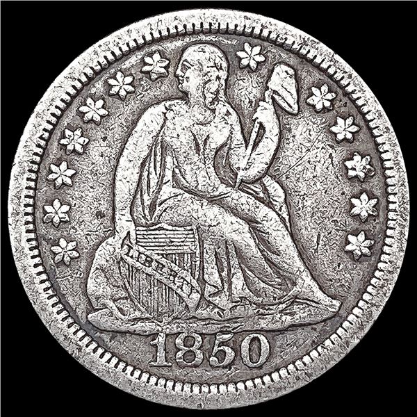 1850 Seated Liberty Dime NICELY CIRCULATED