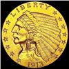 Image 1 : 1913 $2.50 Gold Quarter Eagle UNCIRCULATED