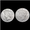 Image 1 : [2] Peace Silver Dollars [1927-D, 1934] CLOSELY UN
