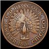 Image 1 : 1837 Chicago Peacock Hard Times Token HIGH GRADE