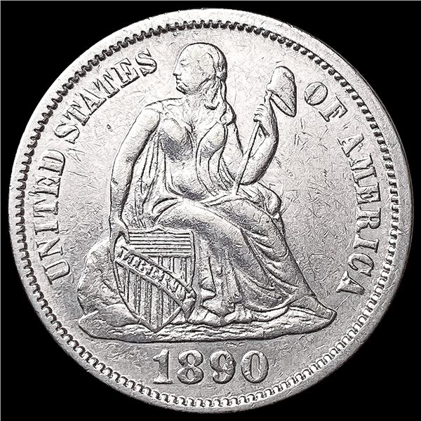 1890 Seated Liberty Dime CLOSELY UNCIRCULATED
