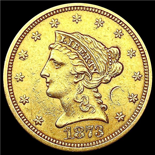 1873 $2.50 Gold Quarter Eagle CLOSELY UNCIRCULATED