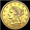 Image 1 : 1873 $2.50 Gold Quarter Eagle CLOSELY UNCIRCULATED