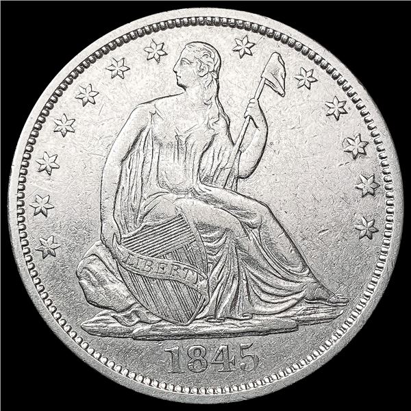 1845-O Seated Liberty Half Dollar CLOSELY UNCIRCUL