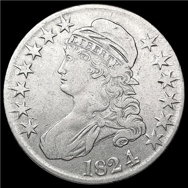 1824 Capped Bust Half Dollar LIGHTLY CIRCULATED