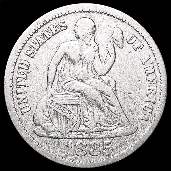 1885 Seated Liberty Dime LIGHTLY CIRCULATED