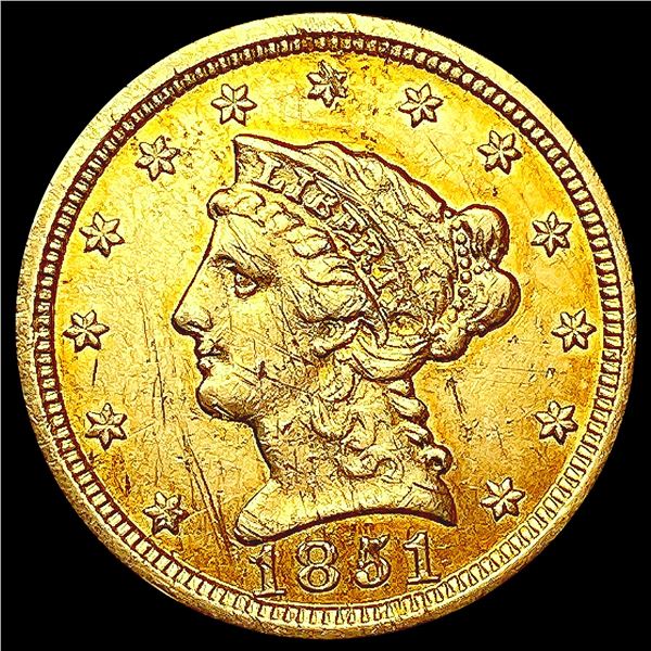 18551 $2.50 Gold Quarter Eagle NEARLY UNCIRCULATED