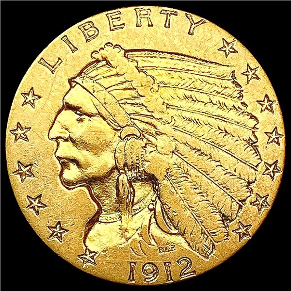 1912 $2.50 Gold Quarter Eagle CLOSELY UNCIRCULATED