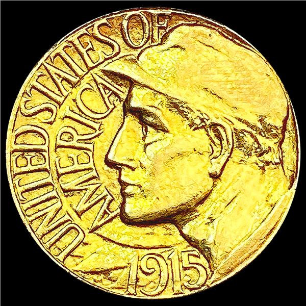 1915 Pan-Pac Rare Gold Dollar CHOICE BU