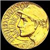 Image 1 : 1915 Pan-Pac Rare Gold Dollar CHOICE BU