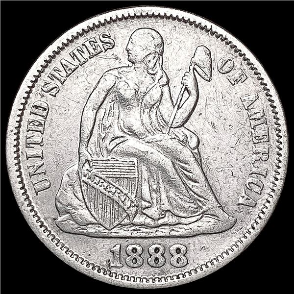 1888 Seated Liberty Dime NEARLY UNCIRCULATED