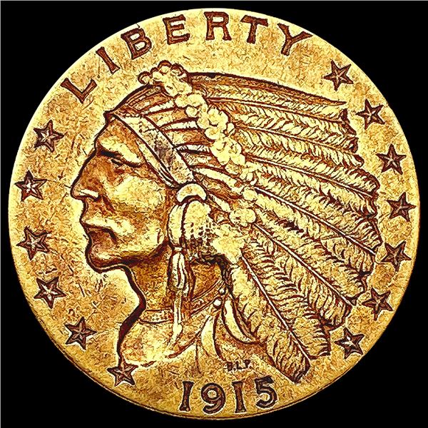 1915 $2.50 Gold Quarter Eagle LIGHTLY CIRCULATED