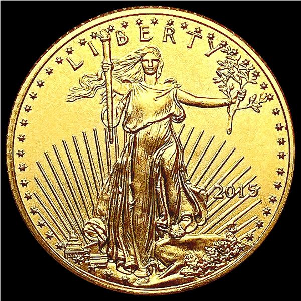 2015 US 1/10oz Gold $5 Eagle SUPERB GEM BU