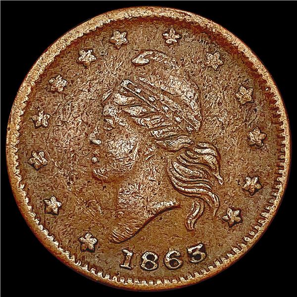 1863 Civil War Token NICELY CIRCULATED