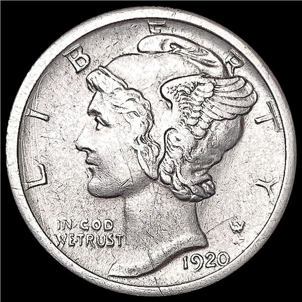 1920-S Mercury Dime CLOSELY UNCIRCULATED