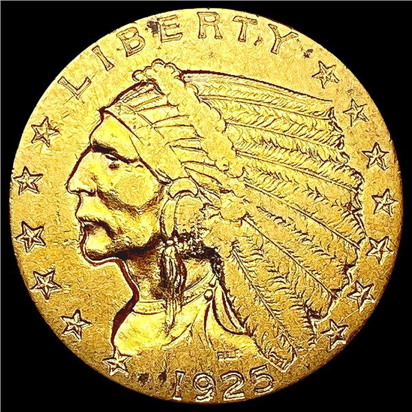 1925 $2.50 Gold Quarter Eagle NEARLY UNCIRCULATED